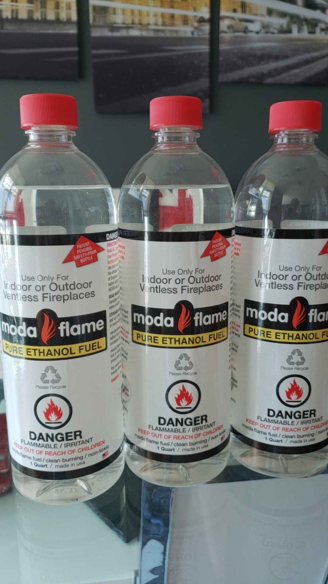 Moda flame, pure ethanol fuel