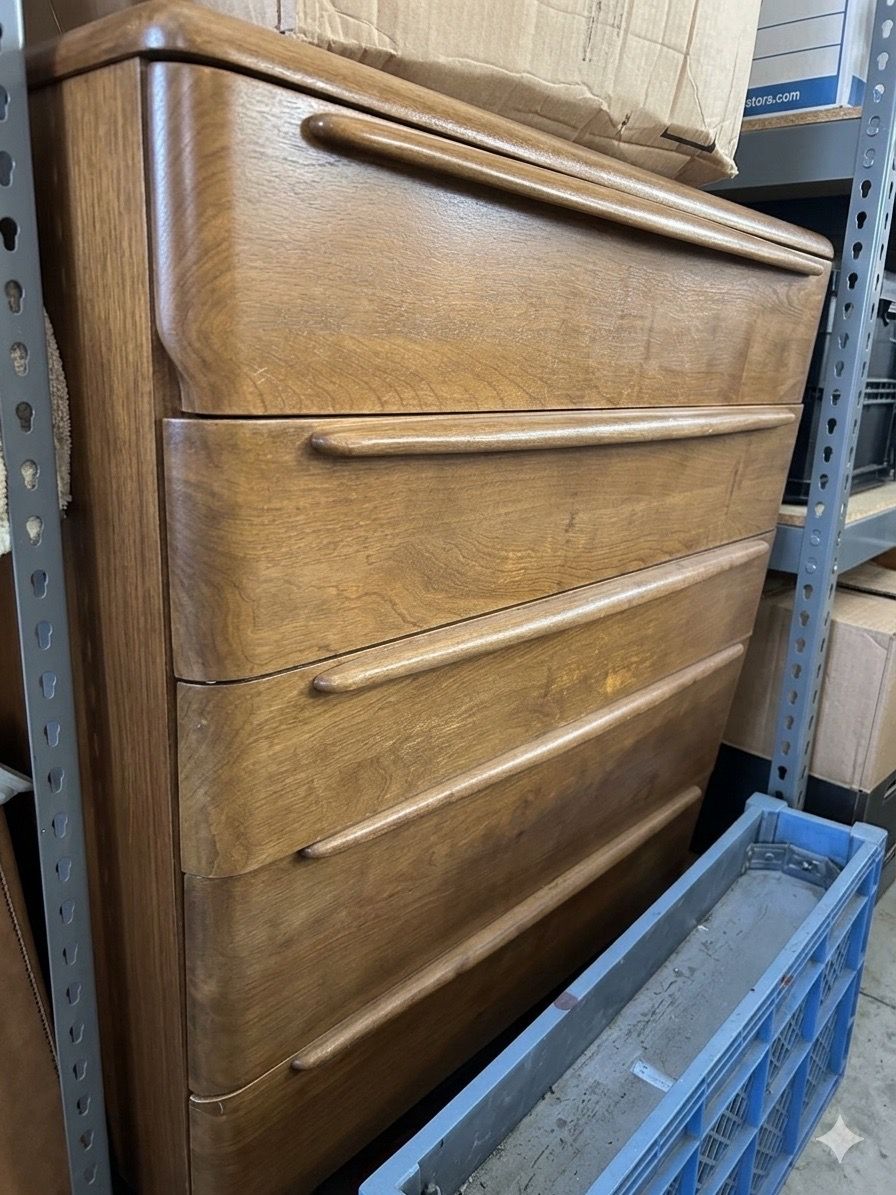 Vintage Mid-Century Modern Wood Dresser