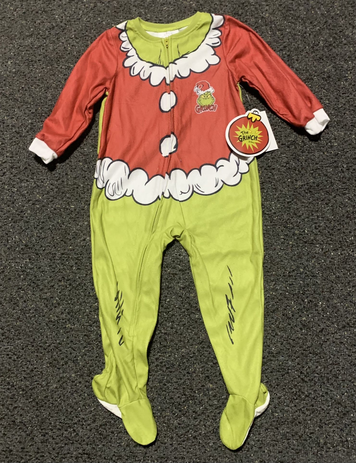 New The Grinch size 18 month Christmas pajama sleeper
