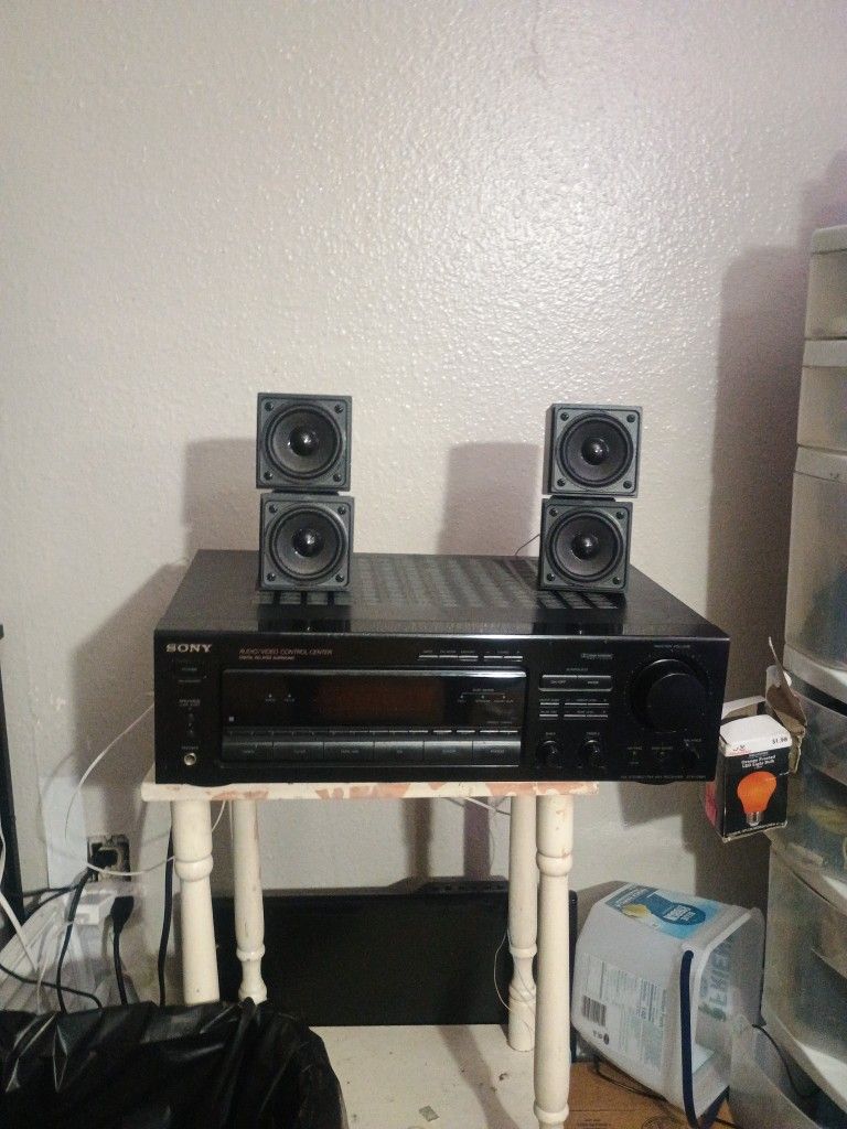A Sony Stereo Receiver With Surround