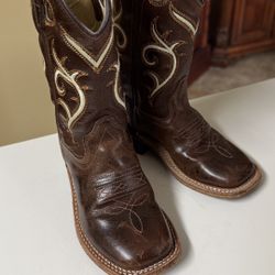 Old West Boys' Swirl square toe toddler Western cowboy boots size 9 