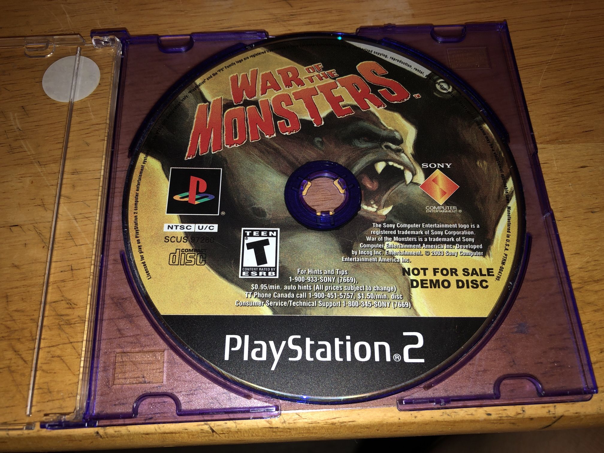 PS2 Game War Of The Monsters 👹
