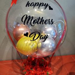 Bobo ballon flower arrangements for Mother's day