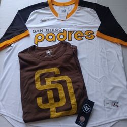 Padres XXL Men's Jersey and Tshirt Set