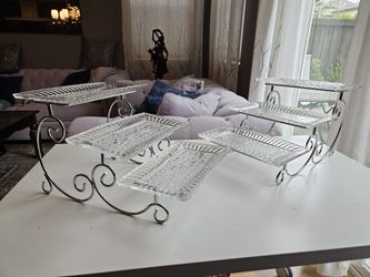 Serving Tray Crystal Set