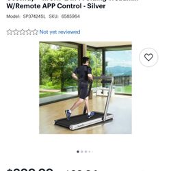 4.75HP 2 In 1 Folding Treadmi e APP Control - Silver
