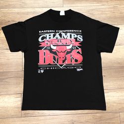 Vintage 1993 Chicago Bulls NBA Finals Trench RARE Single Stitch T Shirt Mens L
