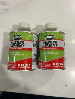 Slime Rubber Cement 8 Oz for Tire Repairs 1050 Patch And Plug Lot Of 2