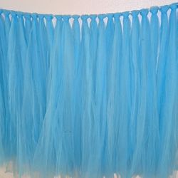 Blue Tutu Table Skirt