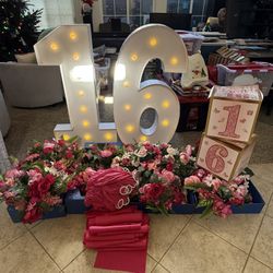 Pink Sweet 16 Decor