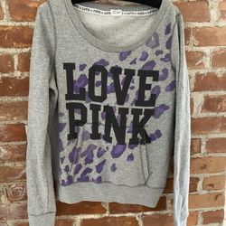 Pink Victoria Secret Purple Cheetah  Hoodie S