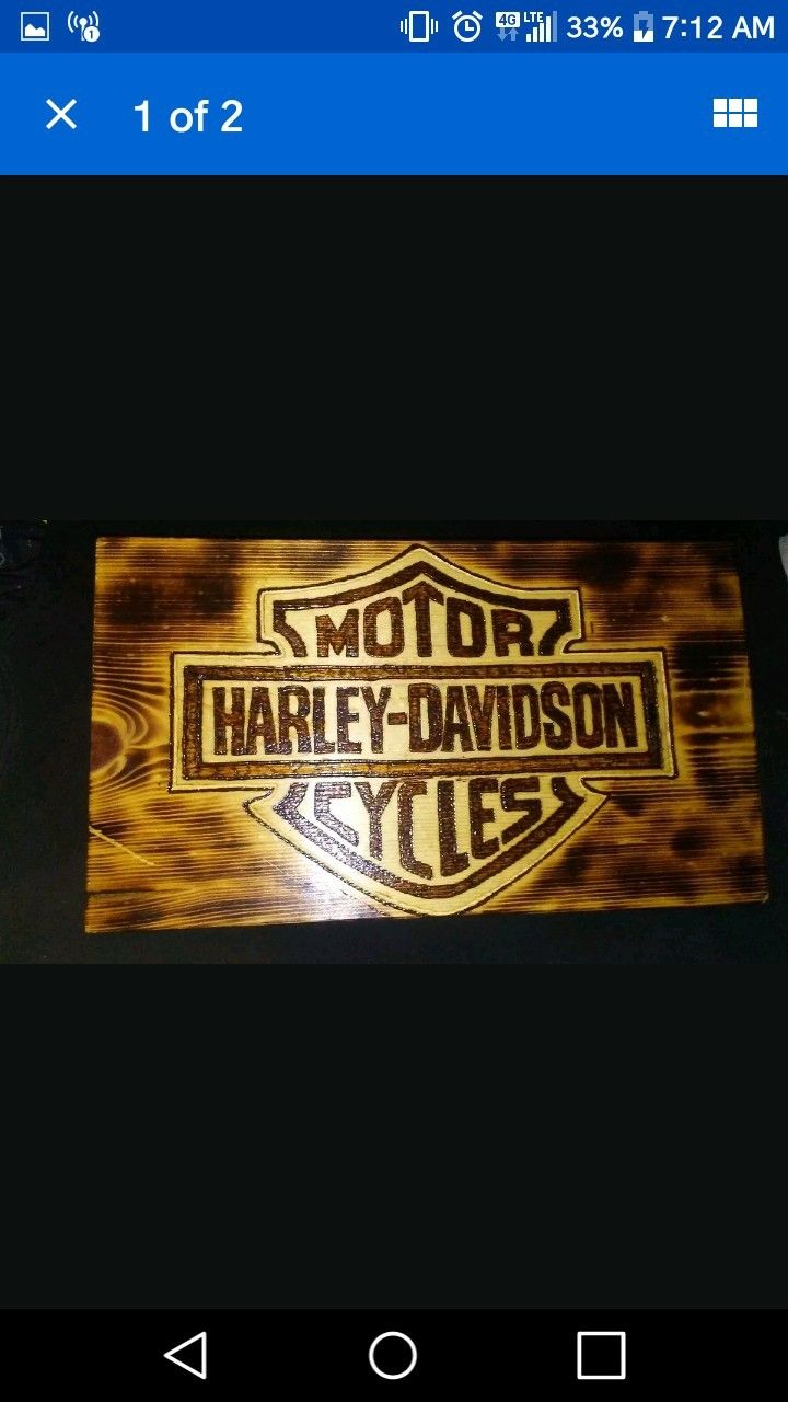 Hand made Harley Davidson Wall Art