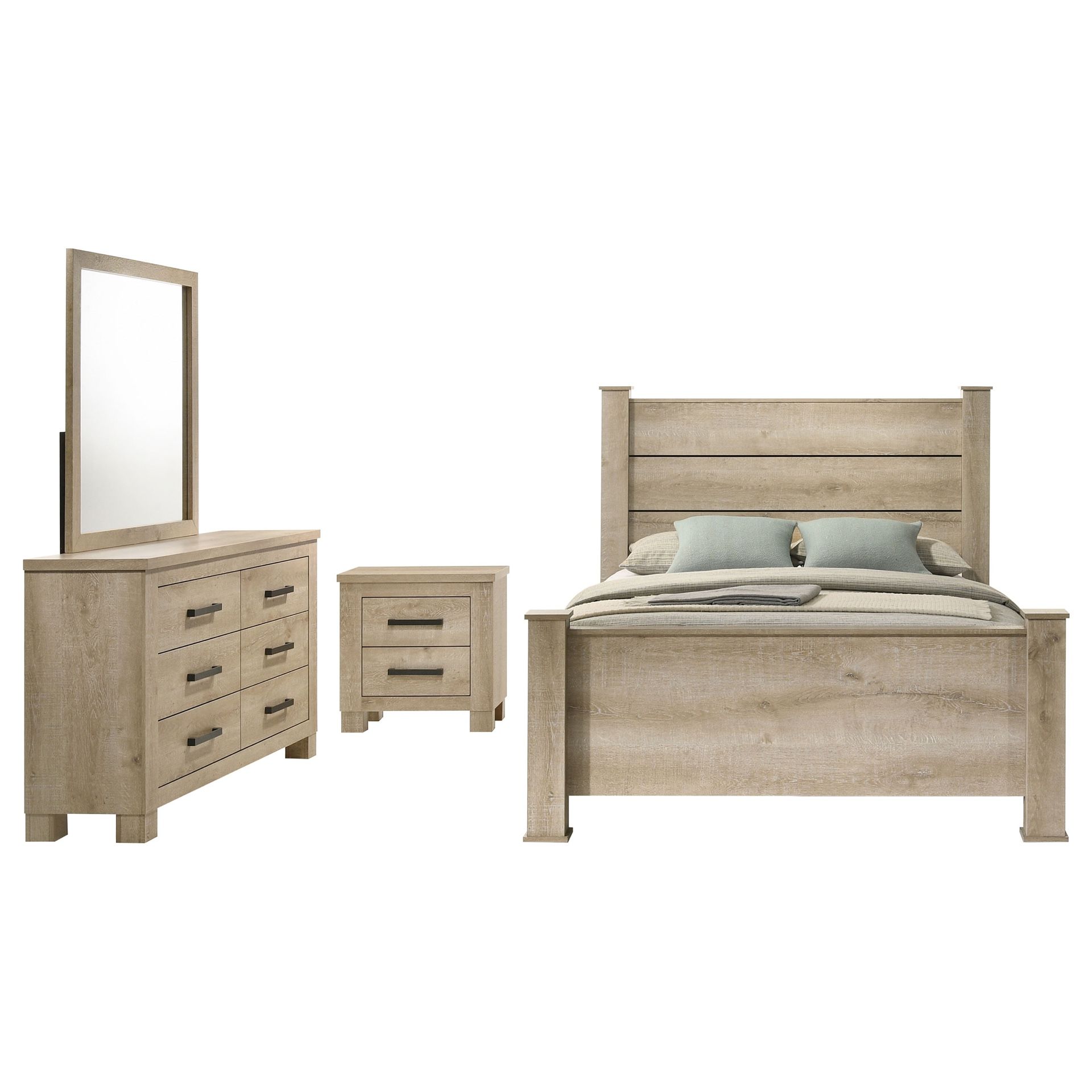 4-Piece Queen Size Bedroom Set. $53 Down Payment