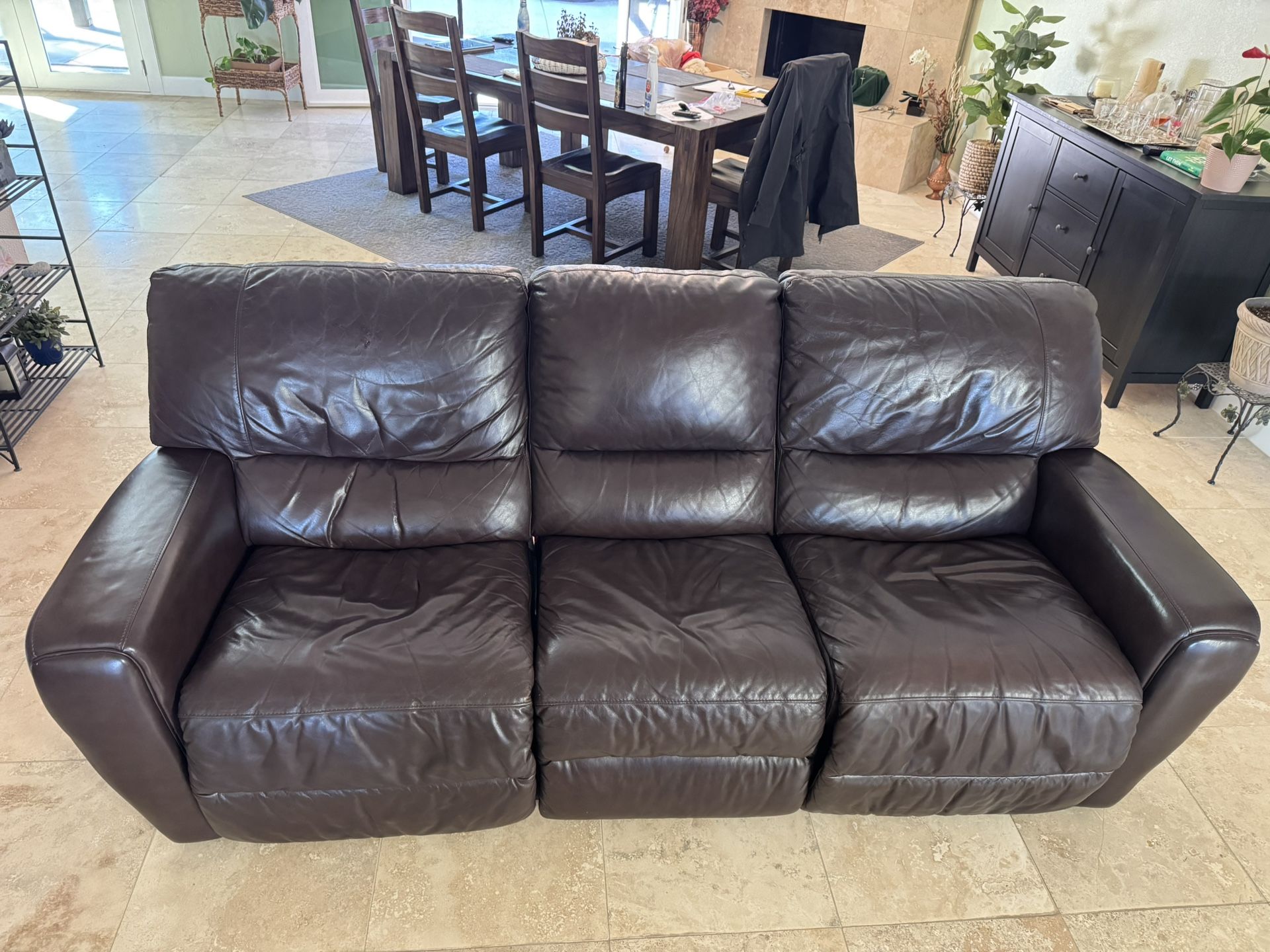 Brown Leather Sofa