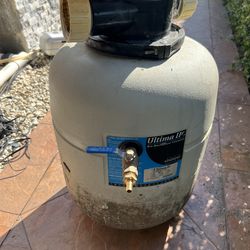 Ultima II pond filter. Retrofitted with air bubbler