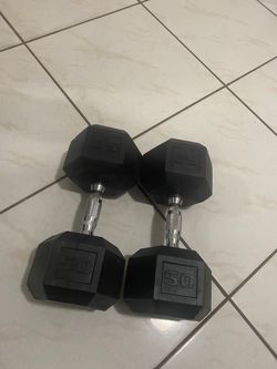 50lb Cap Dumbbell Pair