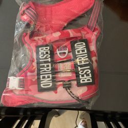 Adjustable Training Pet Vest, Pink Camouflage Large