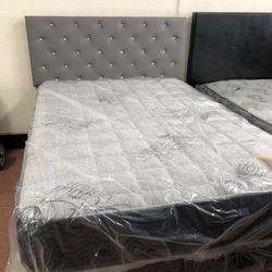 New Full Size Bed Frame With New Mattress And Boxspring Included