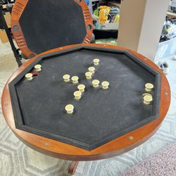 Bumper Pool And Poker Game Table