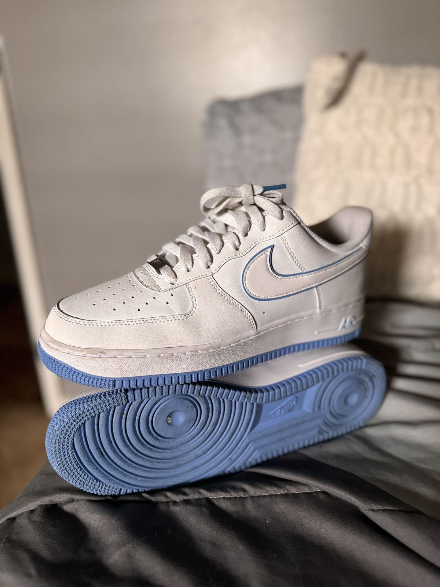 Blue Nike Air Force Ones 