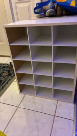 15 spot shoe holder white