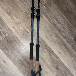 Cascade Mountain Tech 100% Carbon Fiber Cork Handle Trekking  Hiking Poles Men’s Women’s Unisex