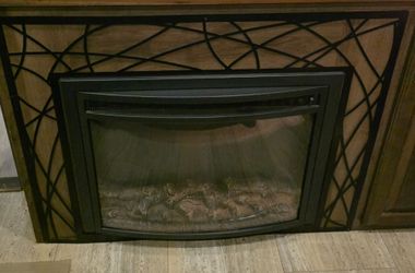 RV Fireplace W/Log View