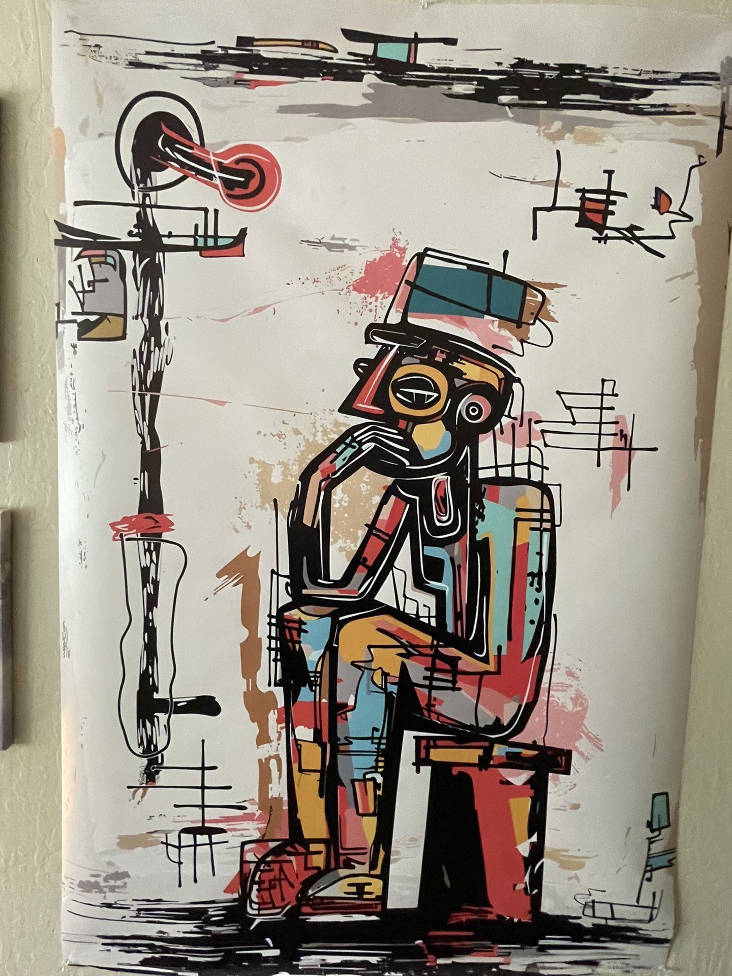 Modern Abstract Art Poster - Excellent Condition