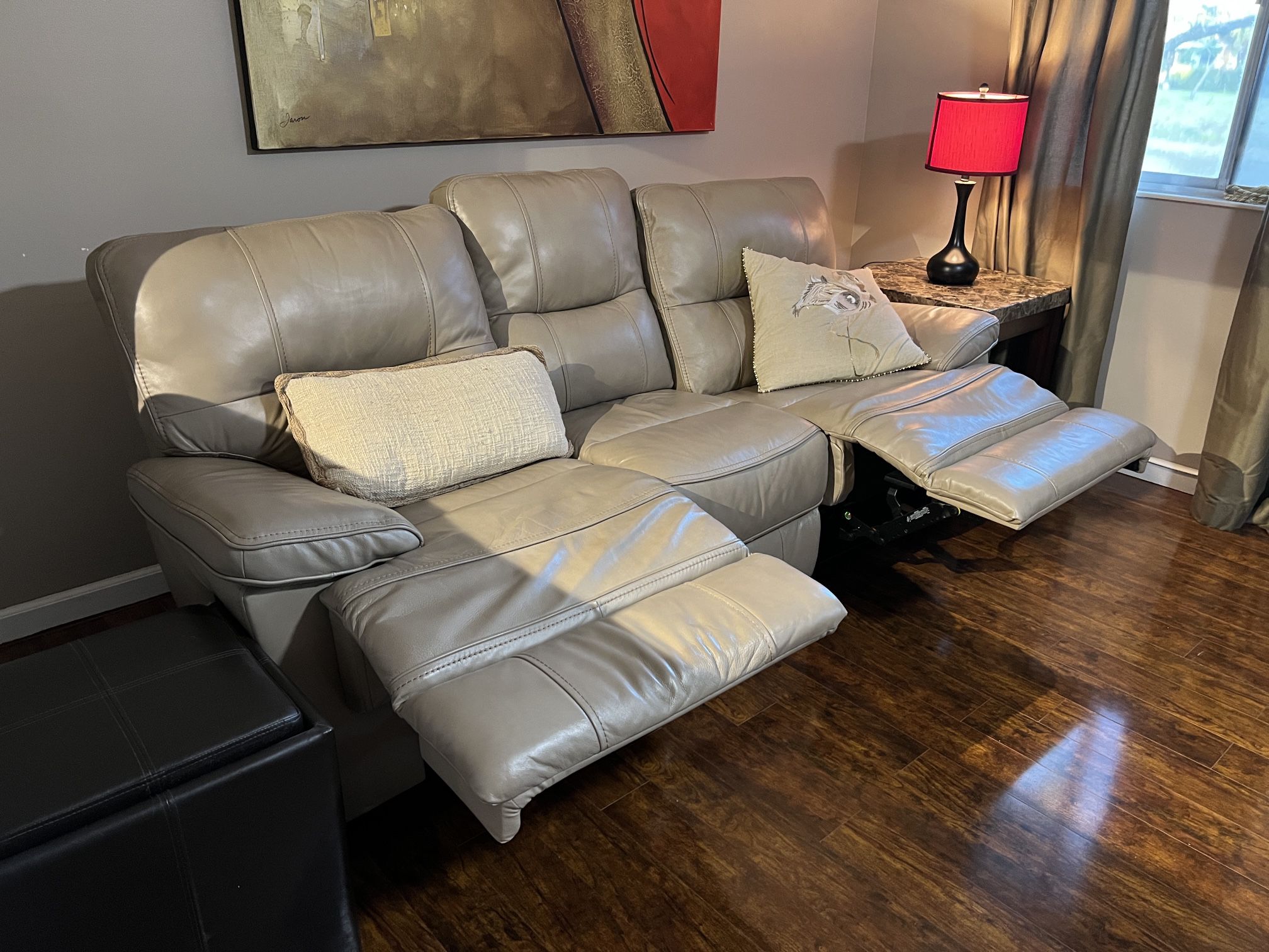 Recliner Leather Couch Sofa