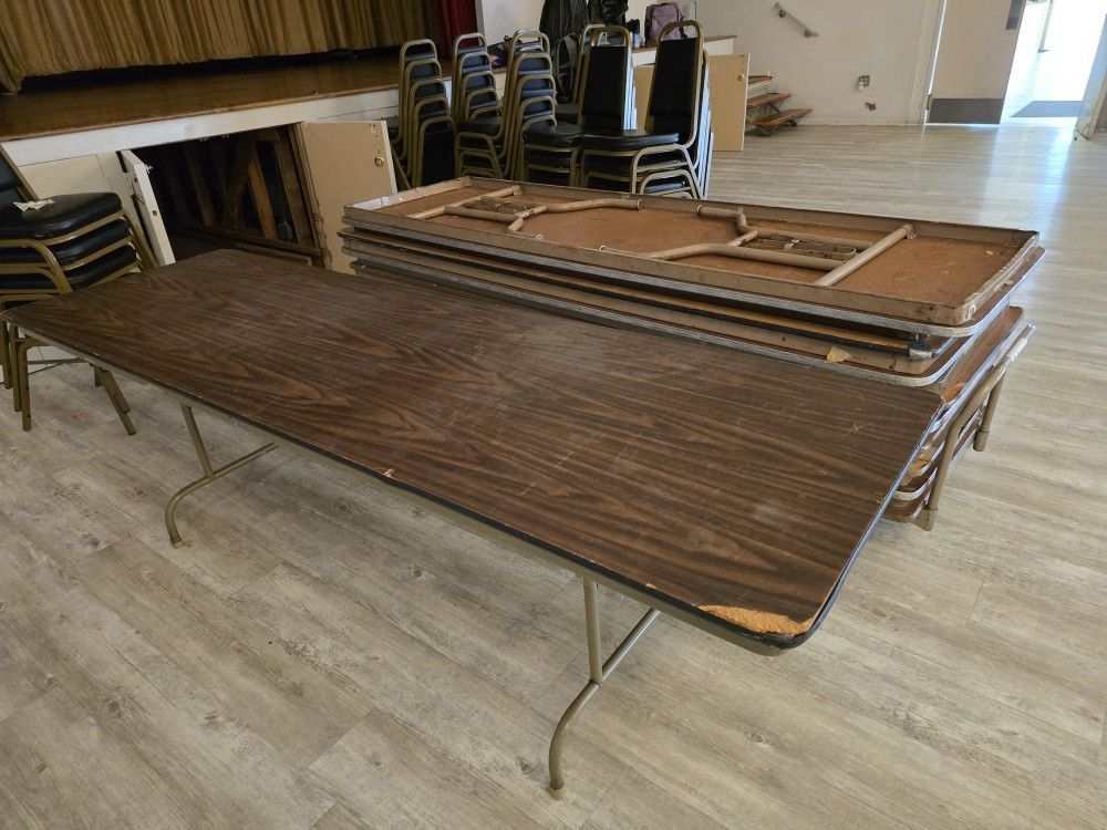 Wooden Folding Table 8ft. - $20.00 Each
