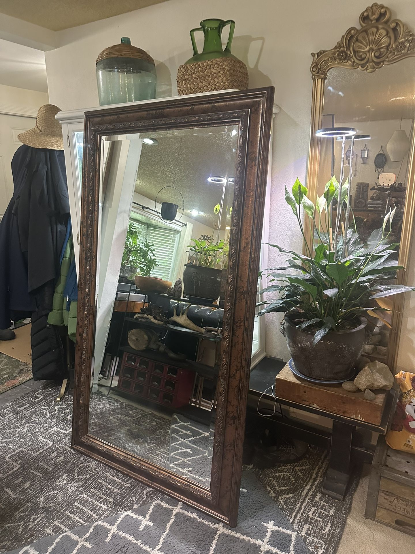 Huge Leaning Mirror 69.5” Vintage Design Tall Wide Full Length