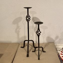 Set Of Metal Candle Holders