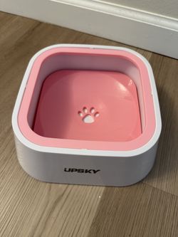 UPSKY No-Slip Slow Drinking Bowl - 35oz No Spill Pet Dispenser for Dogs and Cats