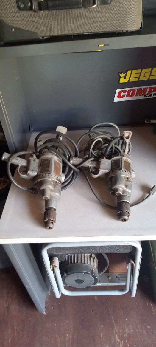 Two Old Half Inch Black & Decker Drills They Work