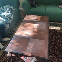 Antique Parquet Checkerboard Coffee Table
