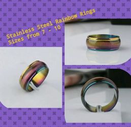 Tiger eye Rainbow rings