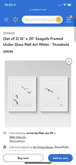 Brand New Beachy Coastal Bird Wall Art
