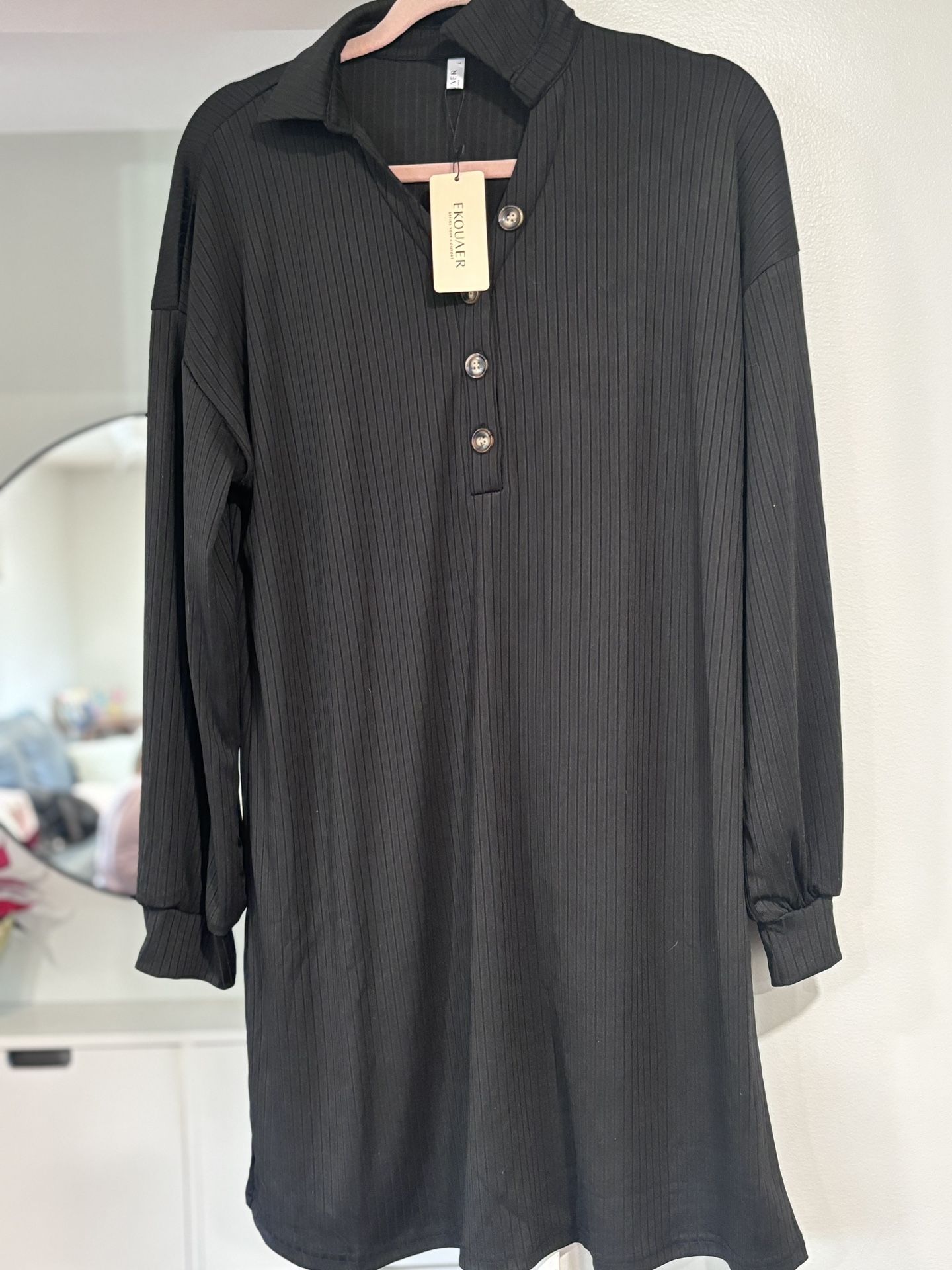 Black Swim Cover Up Dress