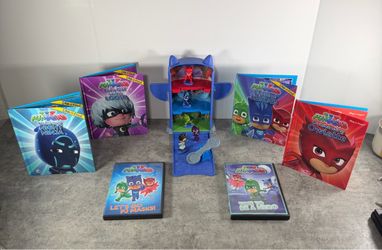PJ Masks Books, DVDs, and Toy Bundle