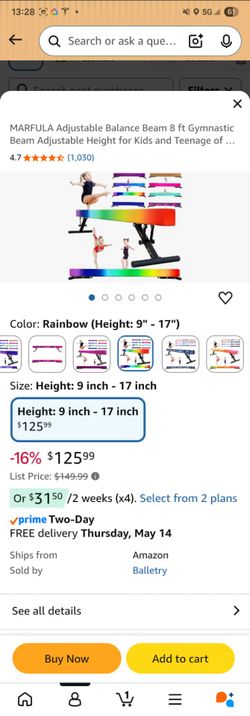 Gymnastic balance beam 8ft