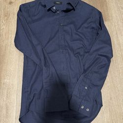 Theory Mens Shirt Navy Size S/P Great Condition