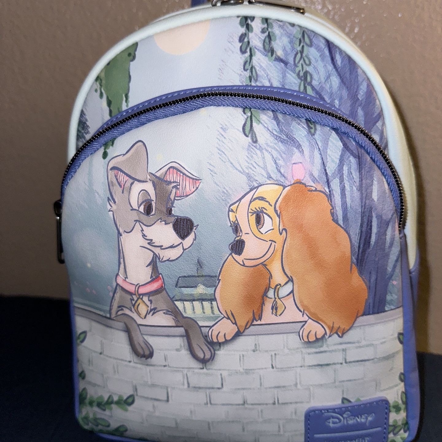 Loungefly‎ Disney Lady And The Tramp Gazing Mini Backpack Lady and the Tramp Pastel Tulip Mini Backpack | Loungefly main image 4
