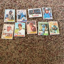 Topps Baseball Cards 1980s Lot Of 9