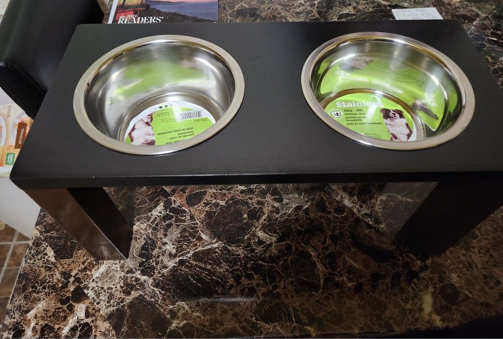 Handmade Elevated Dog Bowl Holder 