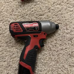 Milwaukee M12 1/4” Impact Driver with Battery — Used, Good Condition.
