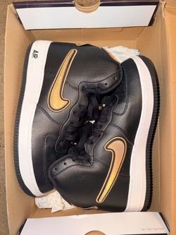 Nike Air Force 1 Mid Black Gold Sneakers