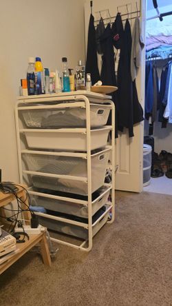 IKEA JONAXEL 6-Drawer Mesh Storage Unit - White