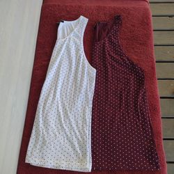 21Men set of 2 Polka Dot Tank Tops  Size L