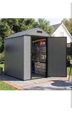4x6 FT with Floor - Weatherproof Outdoor Plastic Tool Shed