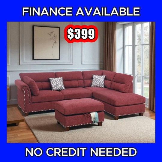 🔥SECTIONAL DEAL! 🇺🇸 ✨ ¡OFERTA EN SECTIONALES! 💲 Only $ 399 (TWO LEFT) 🪑 With ottoman 🚚 Delivery Available / Entrega Disponible 📦 #6419